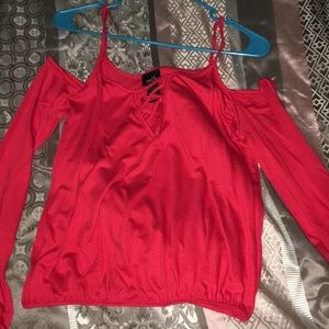 rue 21 off the shoulder long sleeved shirt